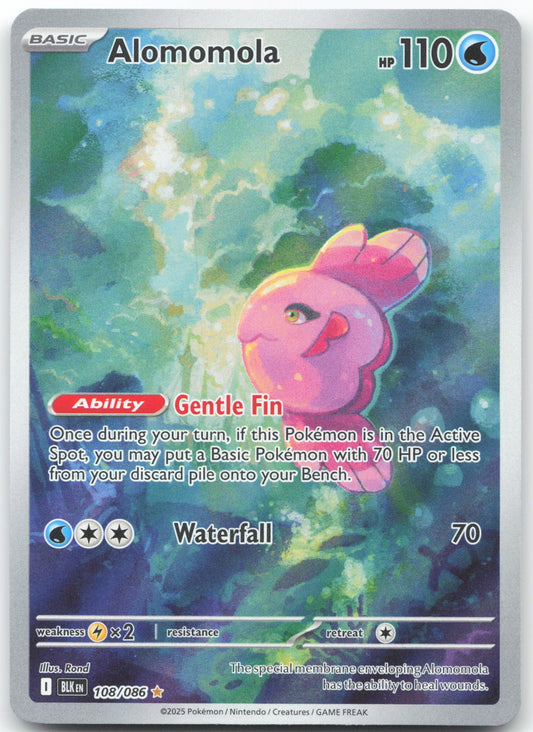Alomomola - Illustration Rare SV: Black Bolt 108/086 NM