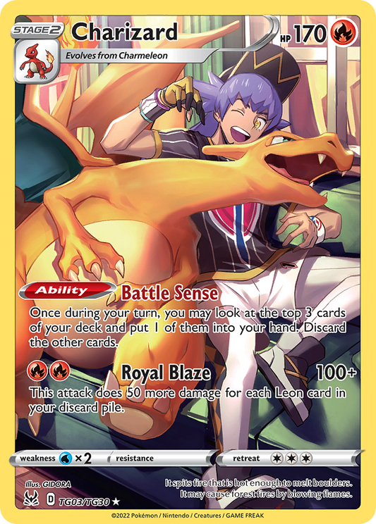 Charizard TG03/TG30 Trainer Gallery Rare Lost Origin Trainer Gallery Holo NM/M