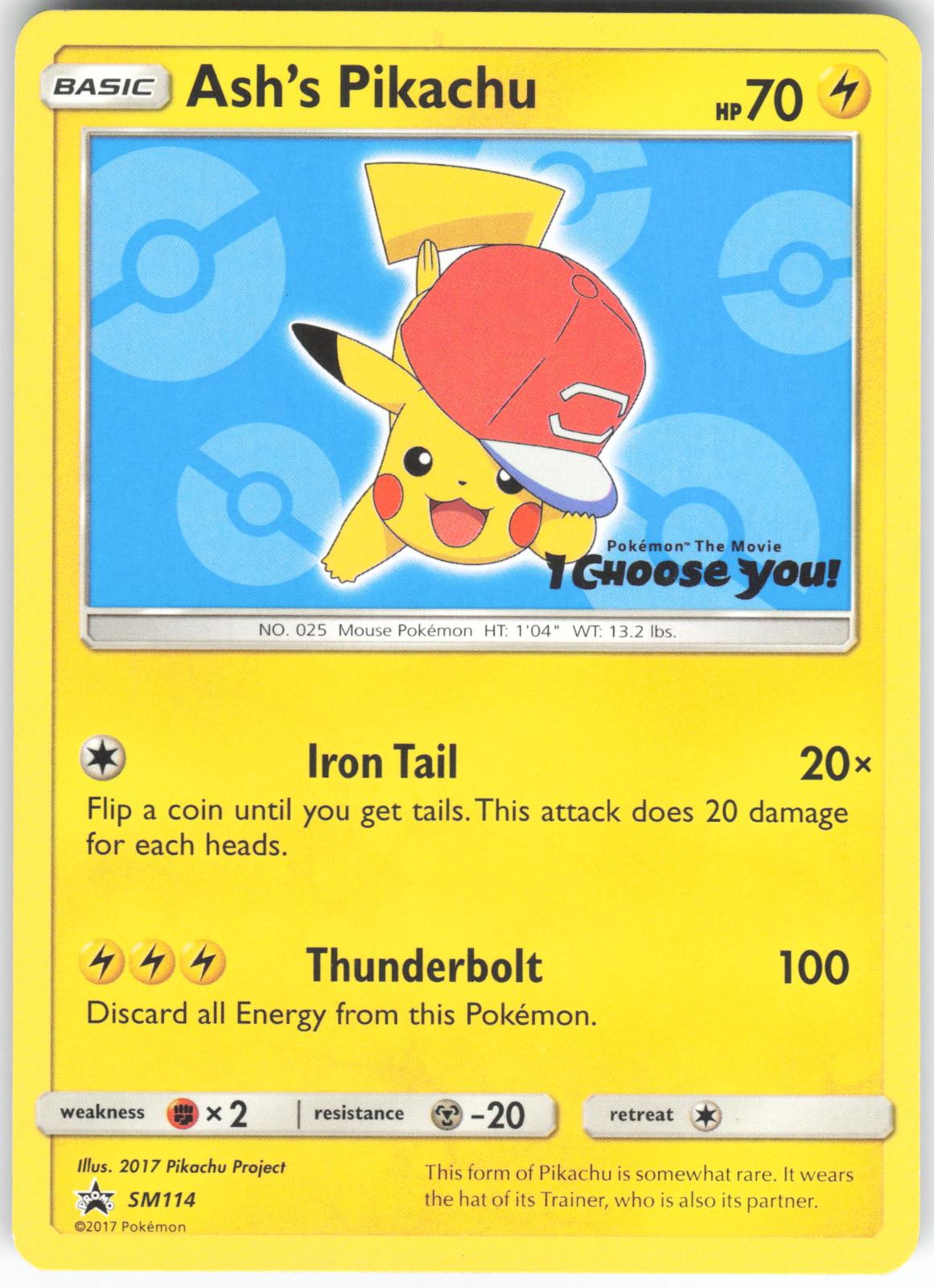 Ash's Pikachu - SM114 Promo Sun & Moon Promo LP