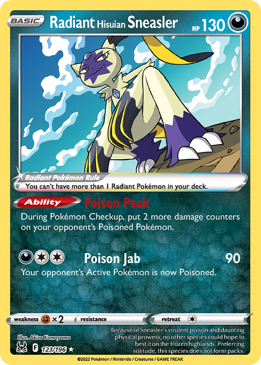 Radiant Hisuian Sneasler 123/196 Radiant Rare Lost Origin NM/M