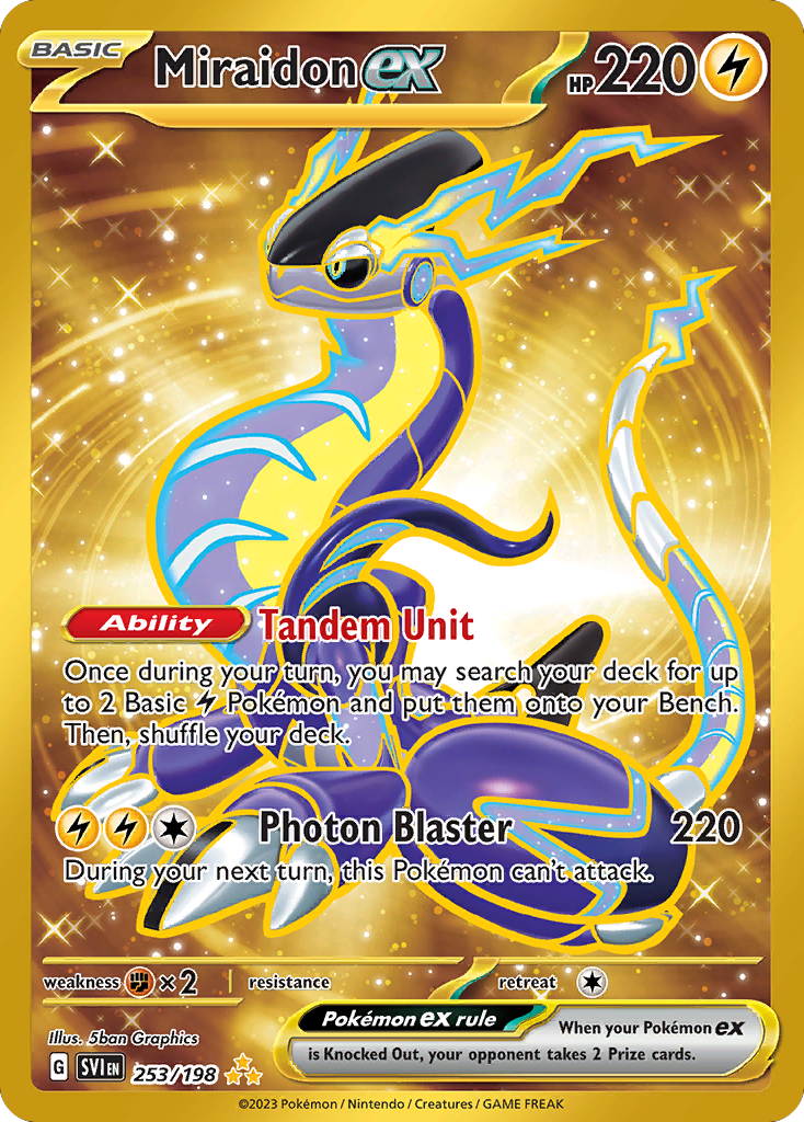 Miraidon ex 253/198 Hyper Rare Scarlet & Violet NM/M