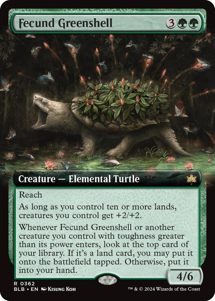 Fecund Greenshell (Extended Art) 362 Rare Bloomburrow NM/M