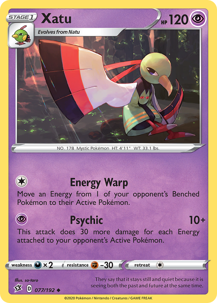 Xatu 077/192 Uncommon Reverse Holo Rebel Clash NM/LP