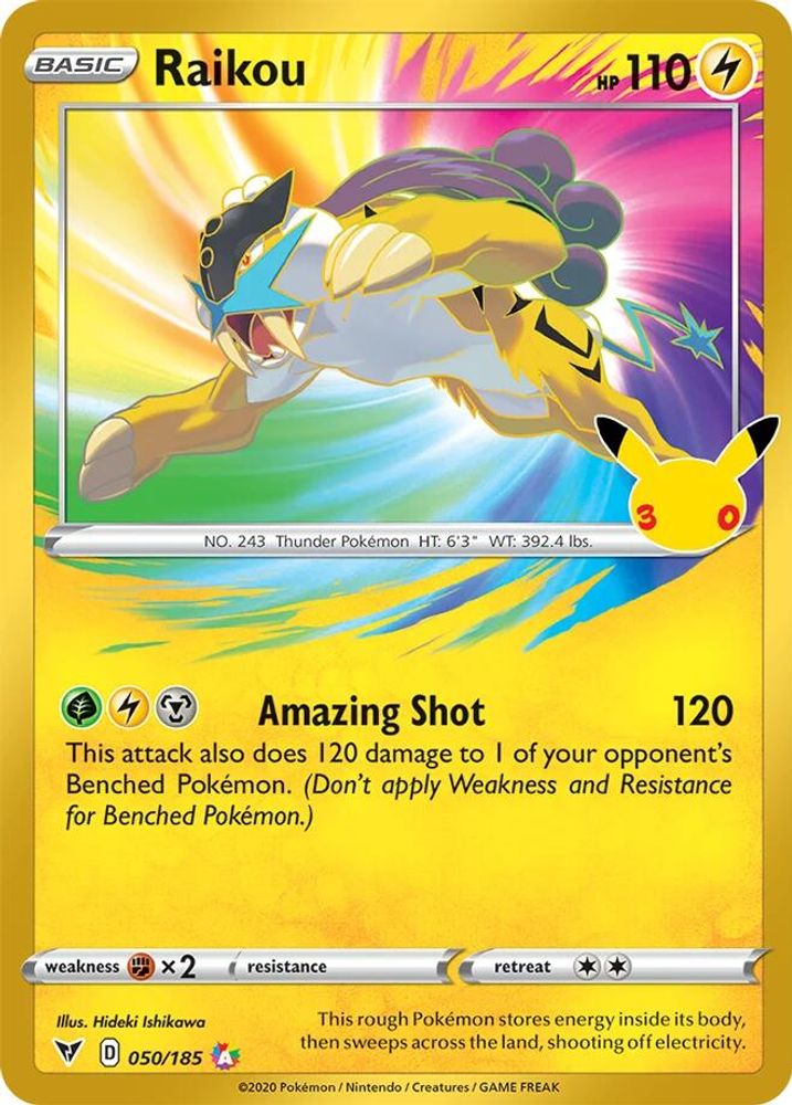 Raikou 050/185 ME: 30th Celebration Classic Collection Holo NM/M