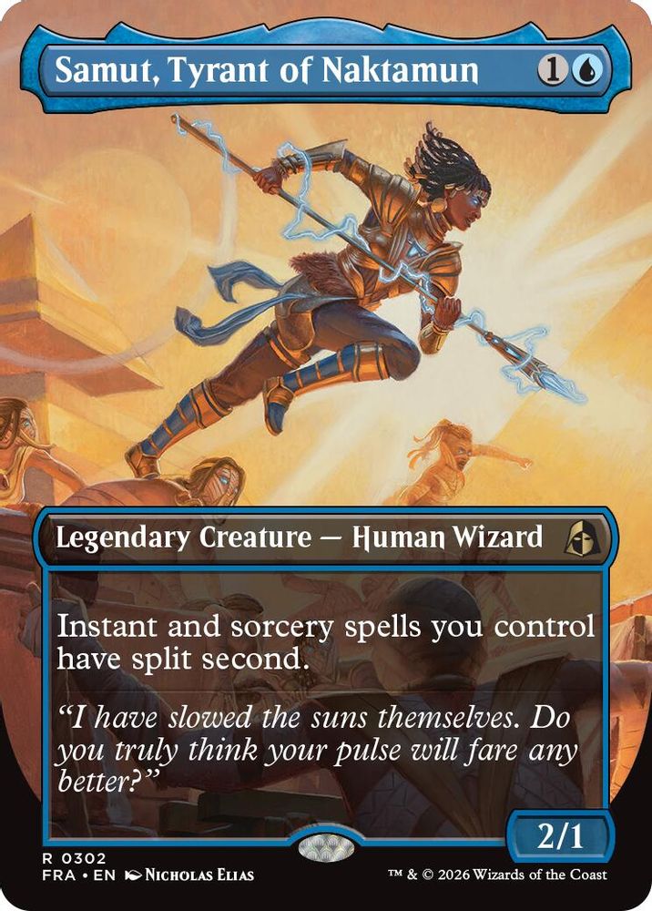 Samut, Tyrant of Naktamun (Borderless) 302 Rare Foil Reality Fracture NM/M