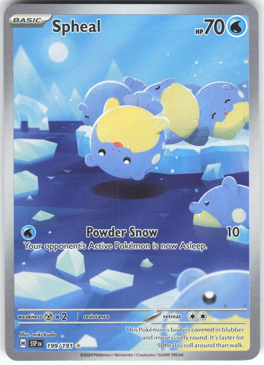 Spheal - Illustration Rare SV08: Surging Sparks 199/191 NM