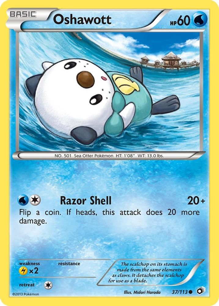 Oshawott 37/113 Common Legendary Treasures NM/LP