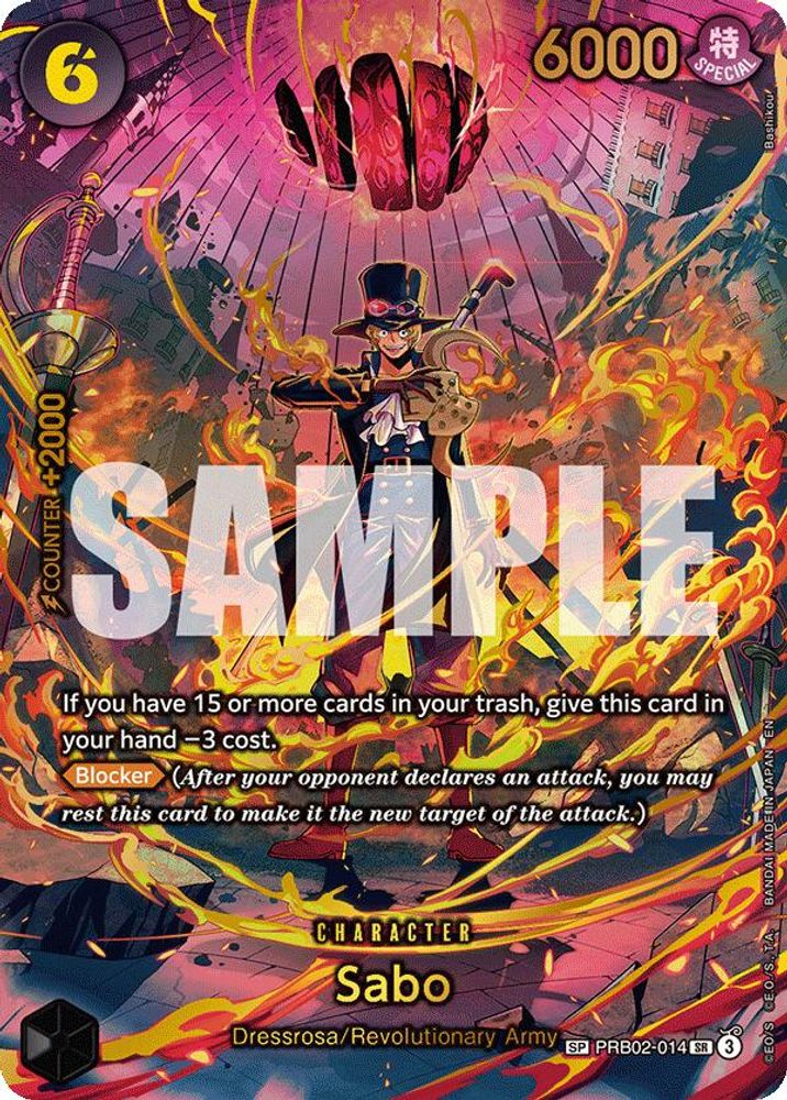 Sabo (SP) PRB02-014 Super Rare Adventure on Kami's Island NM/M