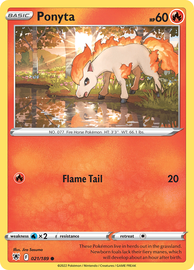 Ponyta 021/189 Common Reverse Holo Astral Radiance NM/LP