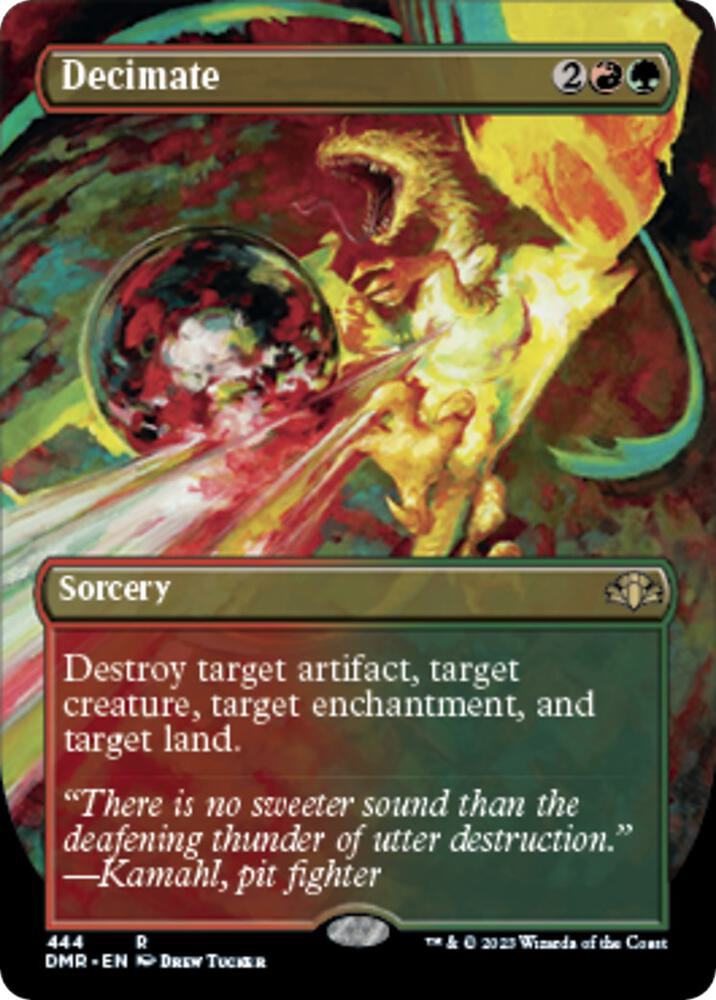 Decimate (Borderless) 444 Rare Dominaria Remastered NM/M