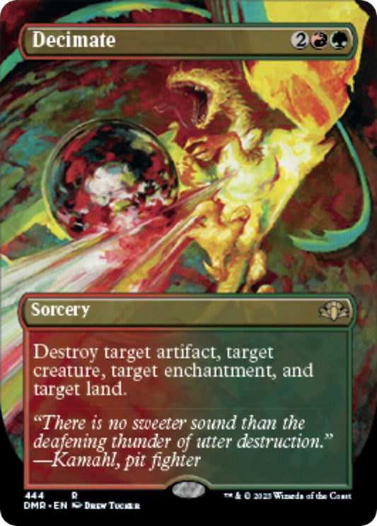 Decimate (Borderless) 444 Rare Dominaria Remastered NM/M