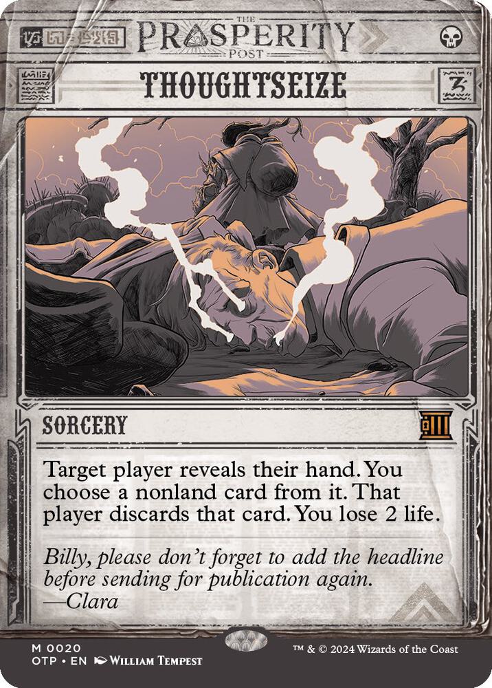 Thoughtseize 20 Mythic Outlaws of Thunder Junction: Breaking News NM/M