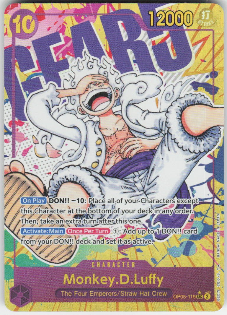 Monkey.D.Luffy (119) (Alternate Art) SEC Awakening of the New Era OP05-119 NM