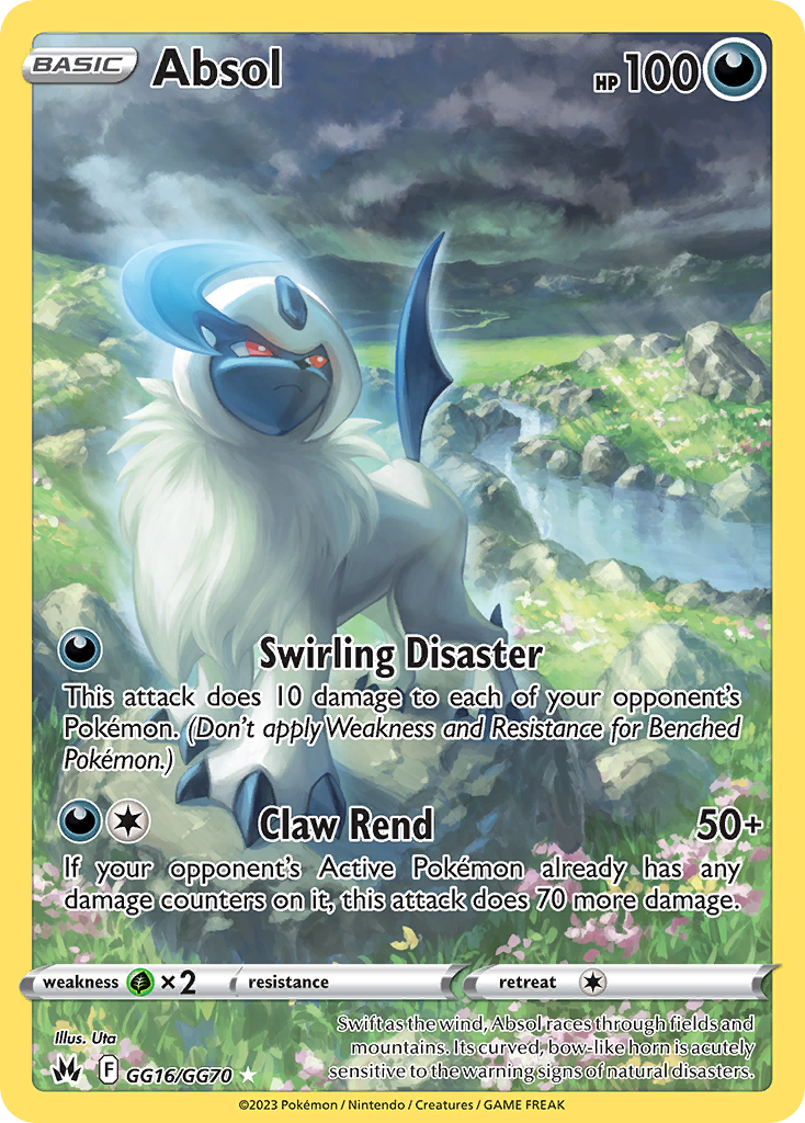 Absol GG16/GG70 Trainer Gallery Rare Crown Zenith Galarian Gallery Holo NM/M