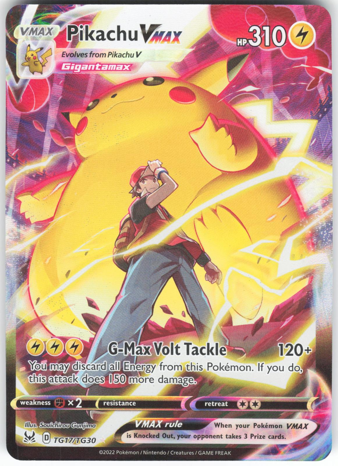 Pikachu VMAX TG17/TG30 VMAX Rare Lost Origin Trainer Gallery Holo LP