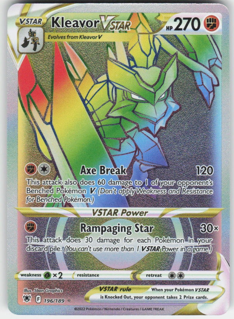 Kleavor VSTAR (Secret) Secret Rare SWSH10: Astral Radiance 196/189 NM