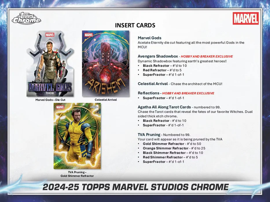 2025 Topps Chrome Marvel Studios Blaster Value Box
