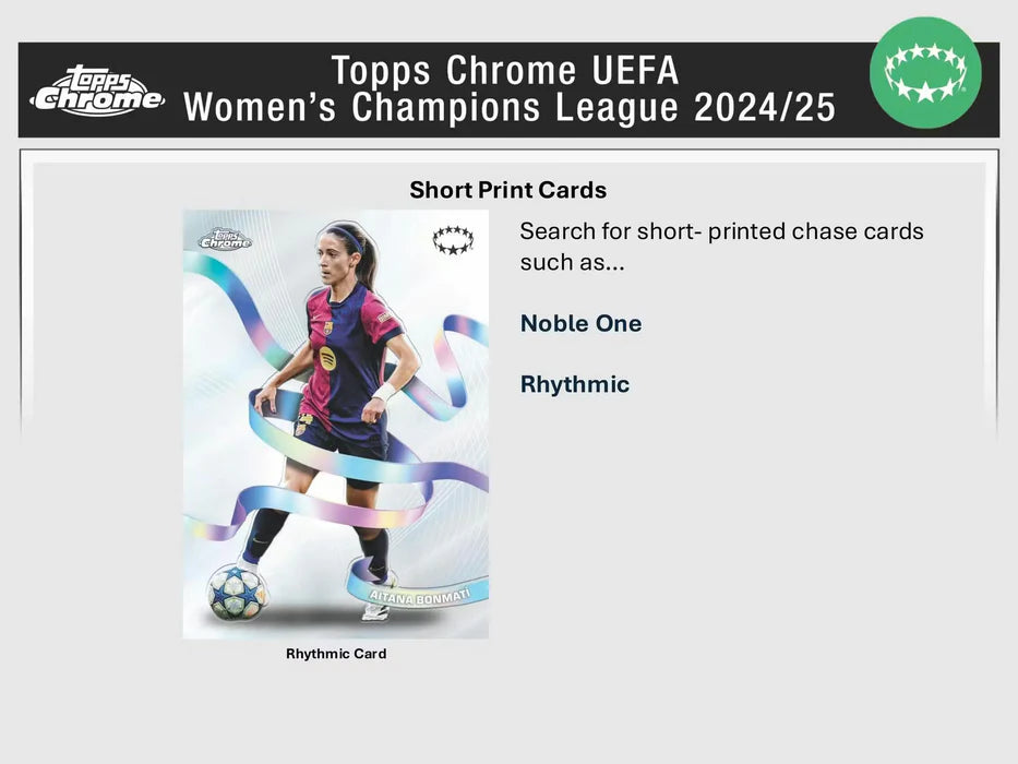 2024-25 Topps Chrome UEFA Women's Champions League Soccer 7-Pack Blaster Box