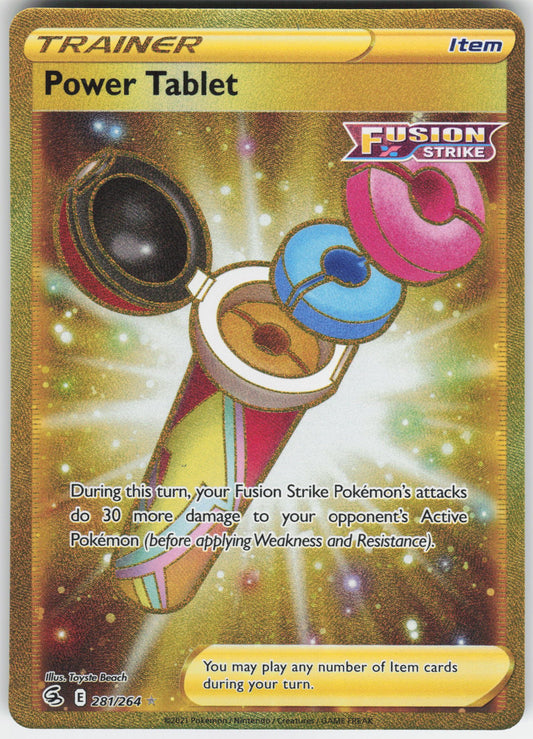 Power Tablet (Secret) Secret Rare SWSH08: Fusion Strike 281/264 NM