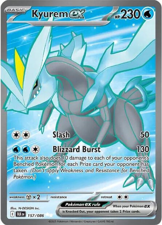 Kyurem ex 157/086 Ultra Rare Black Bolt Holo NM/M
