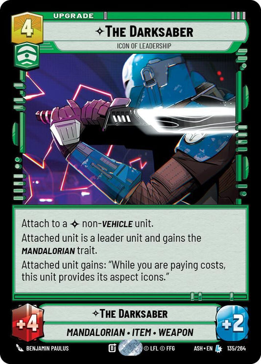 The Darksaber - Icon of Leadership 135/264 Legendary Ashes of the Empire NM/M