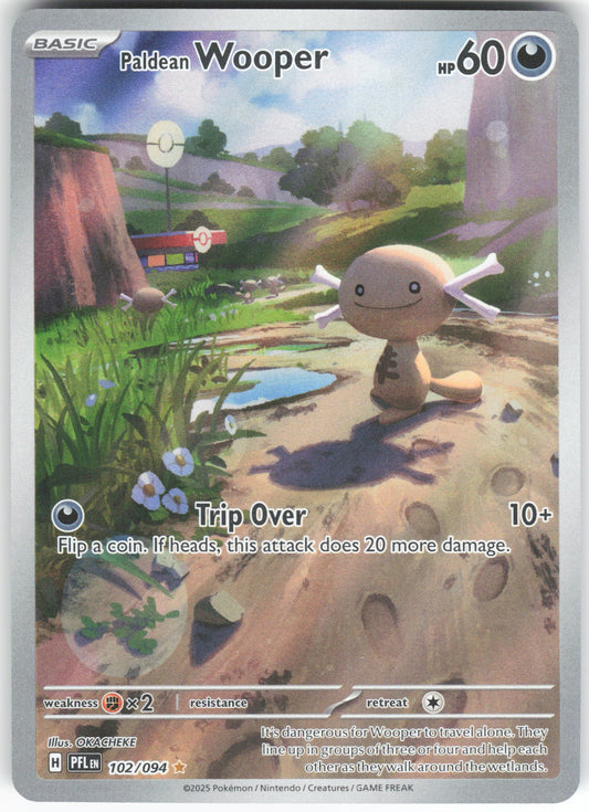 Paldean Wooper Illustration Rare ME02: Phantasmal Flames 102/094 NM