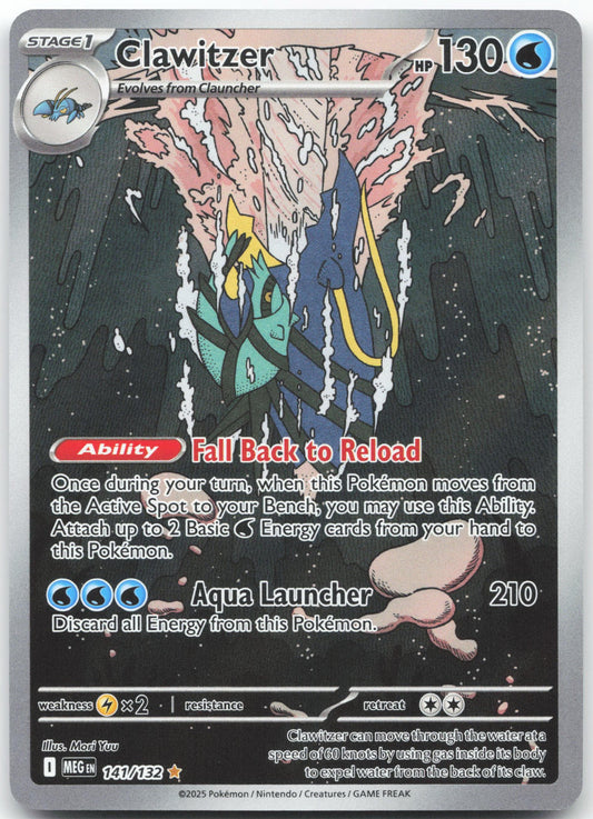 Clawitzer - Illustration Rare ME01: Mega Evolution 141/132 NM