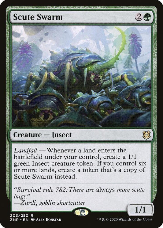 Scute Swarm 203 Rare Zendikar Rising NM/M