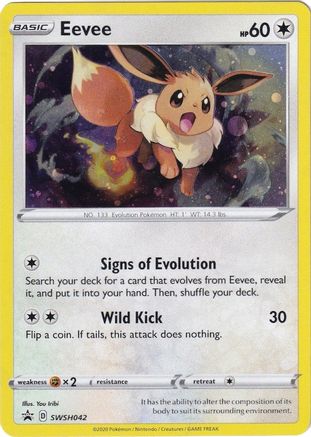 Eevee SWSH042 Promo Sword & Shield Promo Holo NM/M