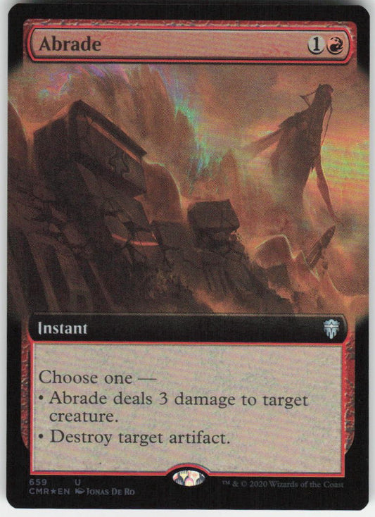 Abrade (Extended Art) U Commander Legends 659 NM