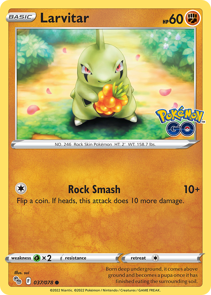 Larvitar 037/078 Common Pokemon GO NM/LP