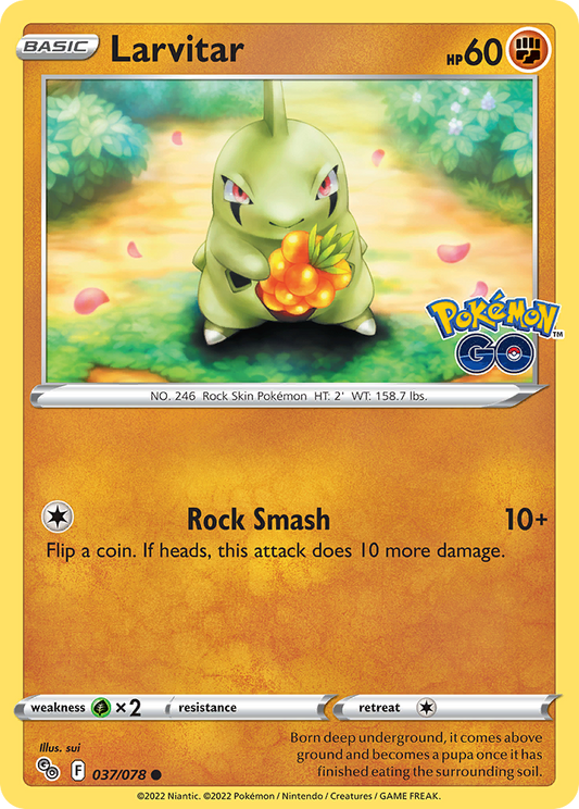 Larvitar 037/078 Common Pokemon GO NM/LP