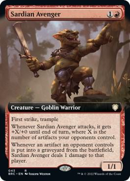 Sardian Avenger (Extended Art) 43 Rare Commander: The Brothers' War NM/M