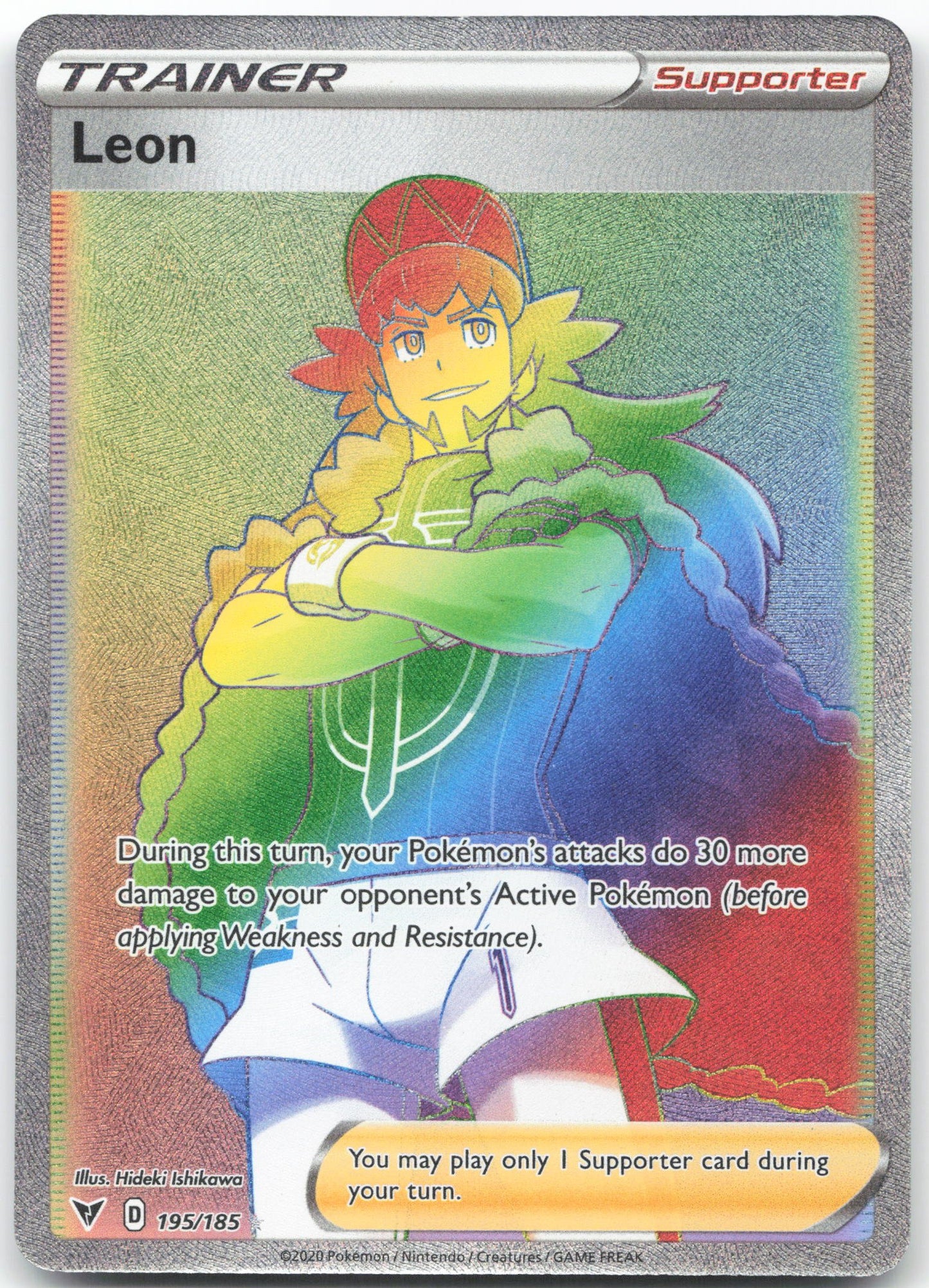 Leon (Secret) Secret Rare SWSH04: Vivid Voltage 195/185 NM