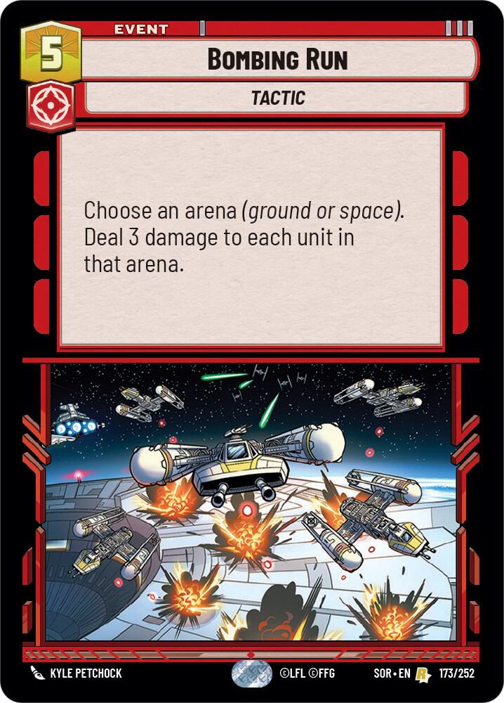 Bombing Run 173/252 Rare Foil Spark of Rebellion NM/M