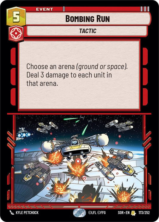 Bombing Run 173/252 Rare Foil Spark of Rebellion NM/M
