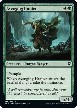 Avenging Hunter 215 Common Commander Legends: Battle for Baldur's Gate NM/M