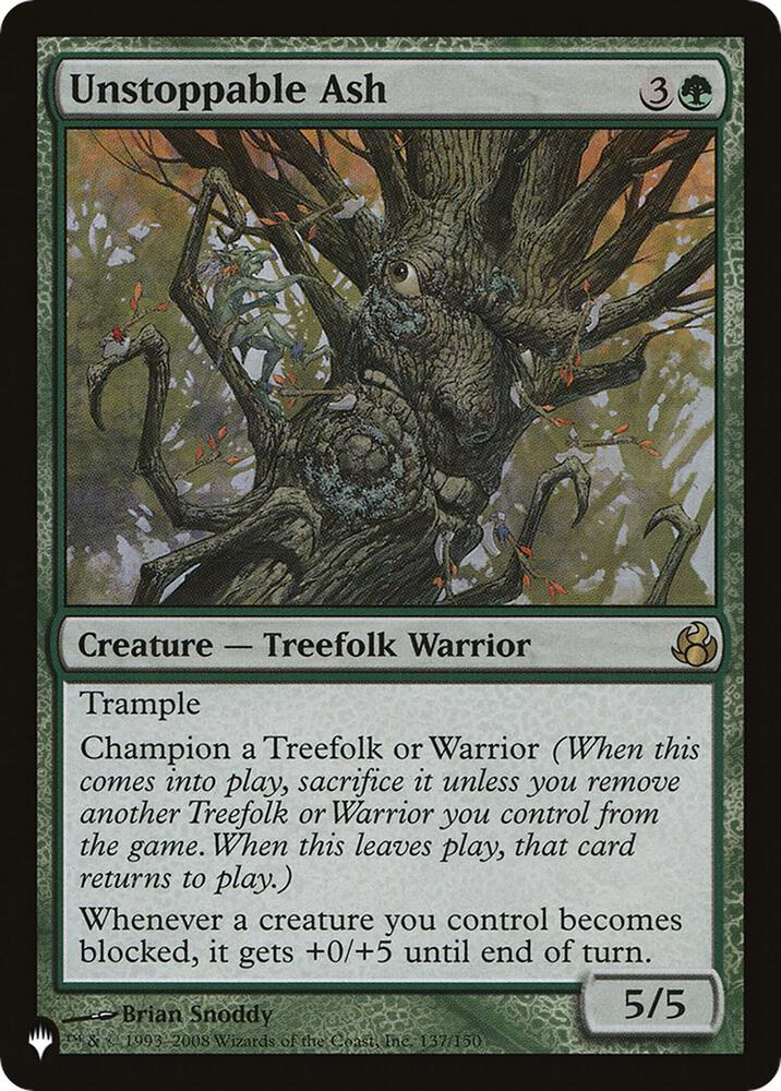 Unstoppable Ash 137/150 Rare The List Reprints NM/M