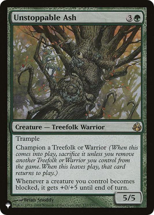 Unstoppable Ash 137/150 Rare The List Reprints NM/M
