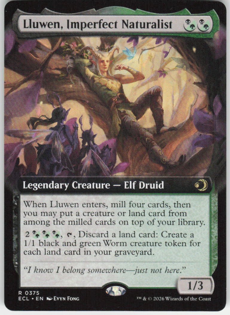 Lluwen, Imperfect Naturalist (Extended Art) R Lorwyn Eclipsed 375 NM
