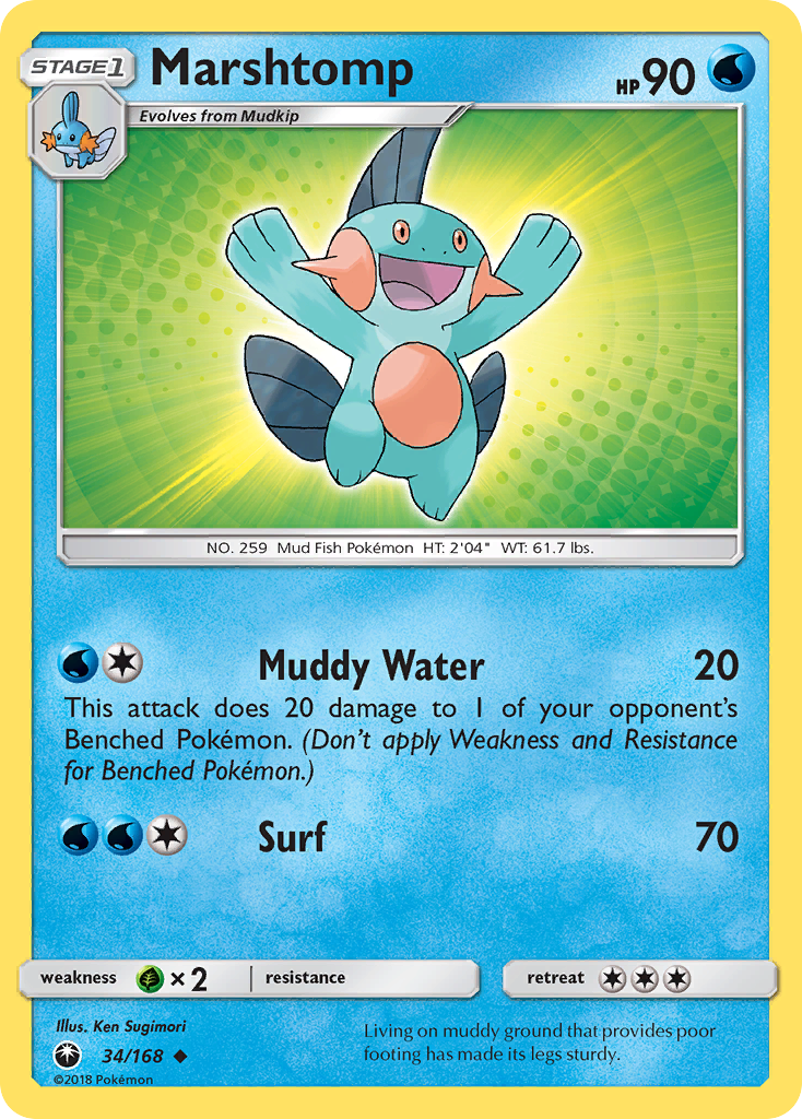 Marshtomp 34/168 Uncommon Celestial Storm NM/LP