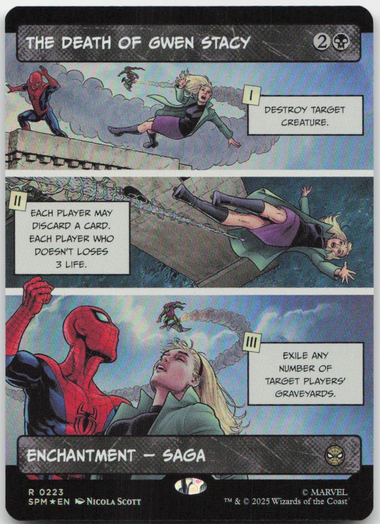 The Death of Gwen Stacy (Borderless) R Marvel's Spider-Man 223 NM