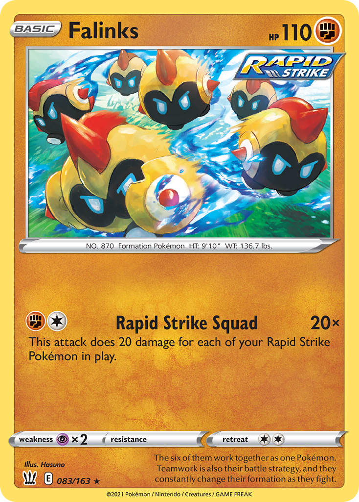 Falinks 083/163 Rare Reverse Holo Battle Styles NM/LP