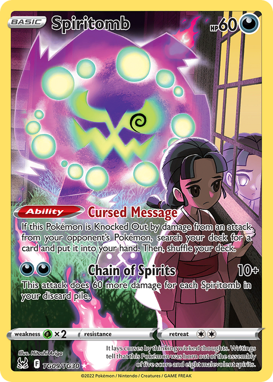 Spiritomb TG09/TG30 Trainer Gallery Rare Lost Origin Trainer Gallery Holo NM/M