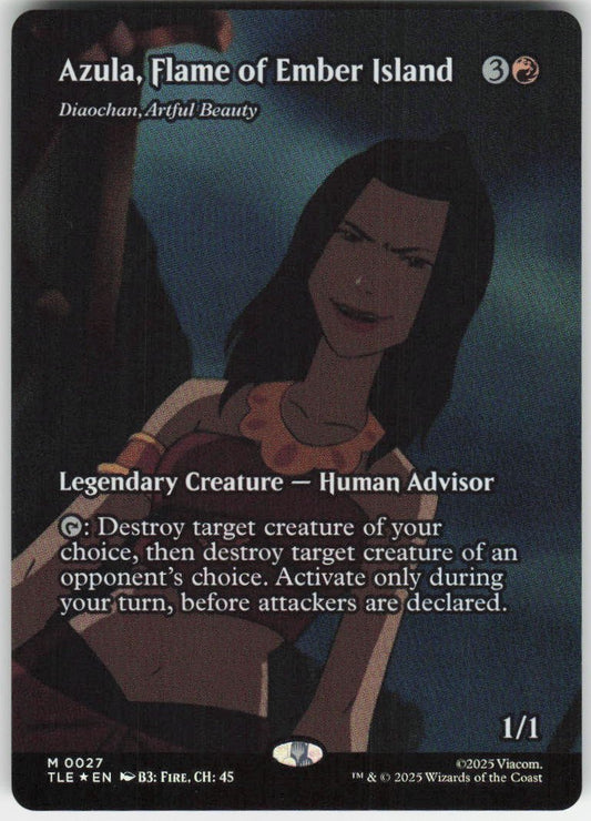 Azula, Flame of Ember Island - Diaochan, Artful Beauty (Borderless Foil) M Avatar: The Last Airbender: Eternal-Legal 27 NM