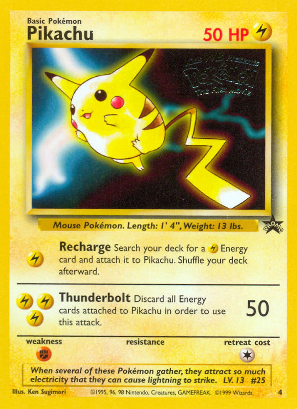 Pikachu 4 Promo Wizards Black Star Promos NM/M