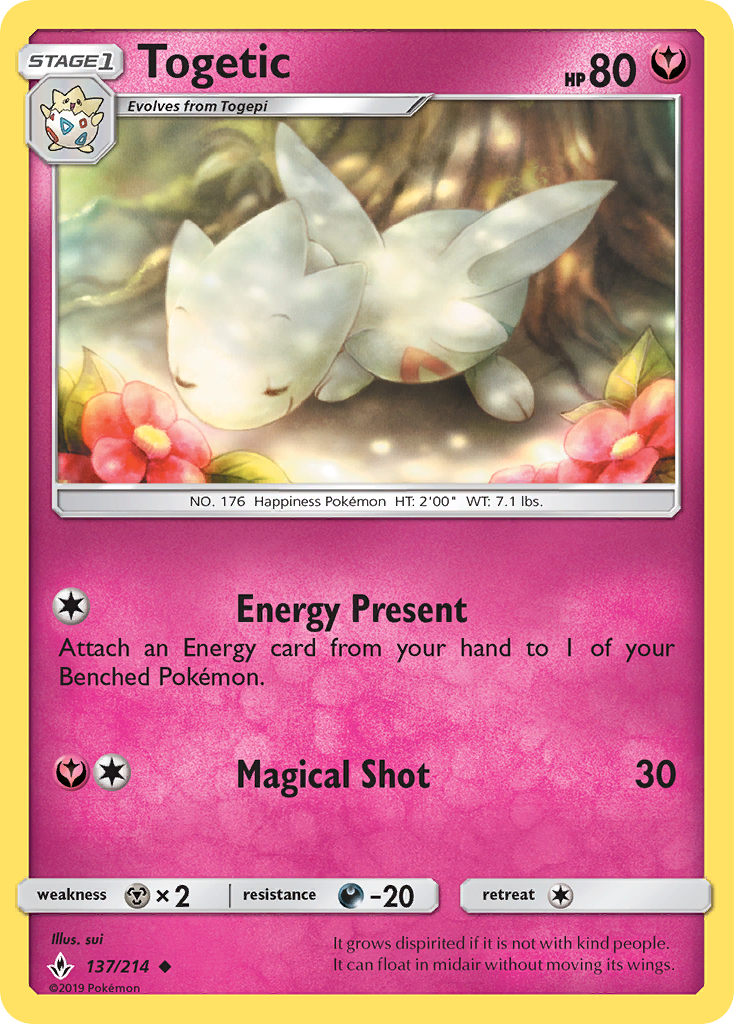 Togetic 137/214 Uncommon Unbroken Bonds NM/LP