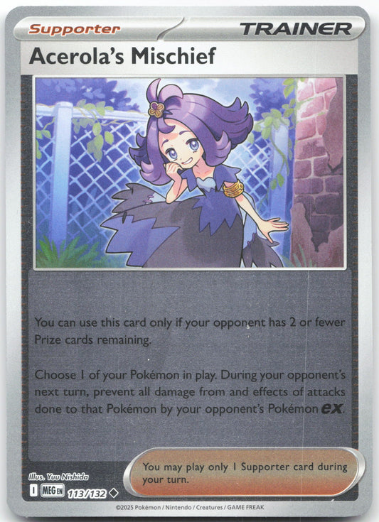 Acerola's Mischief - Uncommon ME01: Mega Evolution 113/132 NM