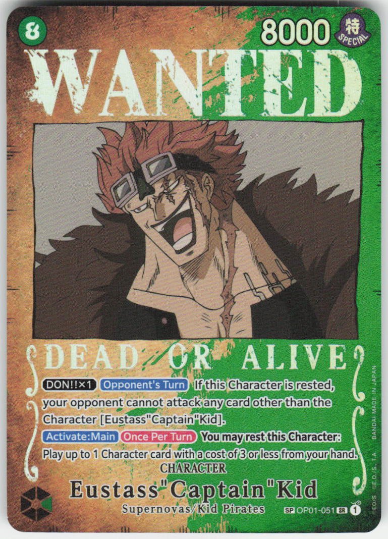 Eustass"Captain"Kid (Wanted Poster) SR Pillars of Strength OP01-051 NM