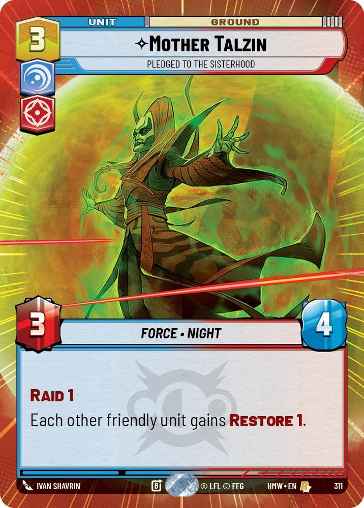Mother Talzin - Pledged to the Sisterhood (Hyperspace) 311 Rare Homeworlds NM/M